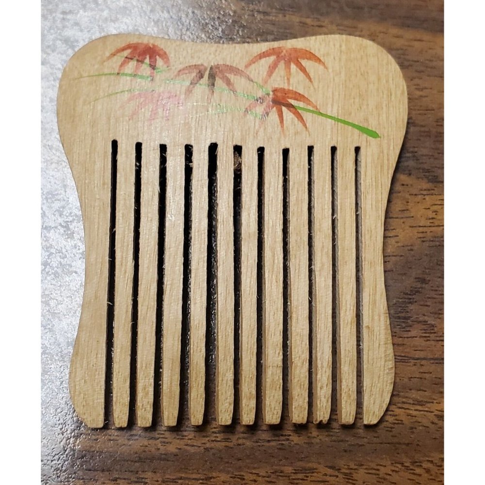 Vintage Estate Lot of 2 Hair Combs and 1 Barrette Wood, Metal and Faux Tortoise - Picture 5 of 8